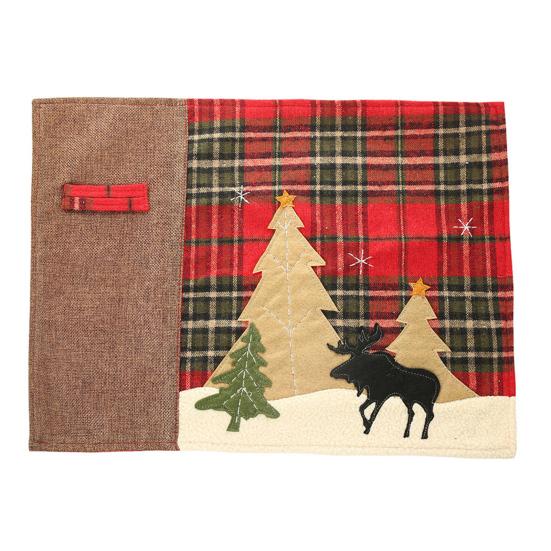 

Подставка для столовых приборов в форме рождественской елки, устойчивая к пятнам ткань, кухонный коврик для подарков