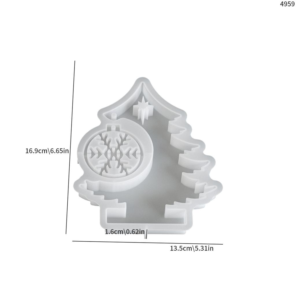 DIY Resin Mold Christmas Tree Snowflake Hanging Ornament Aromatherapy Gypsum Silicone Mold