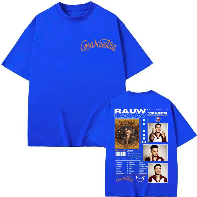 Rapper Rauw Alejandro Cosa Nuestra Merch T Shirt Men Women Clothing Fashion Hip Hop Tshirt Summer High Quality Cotton Tshirts