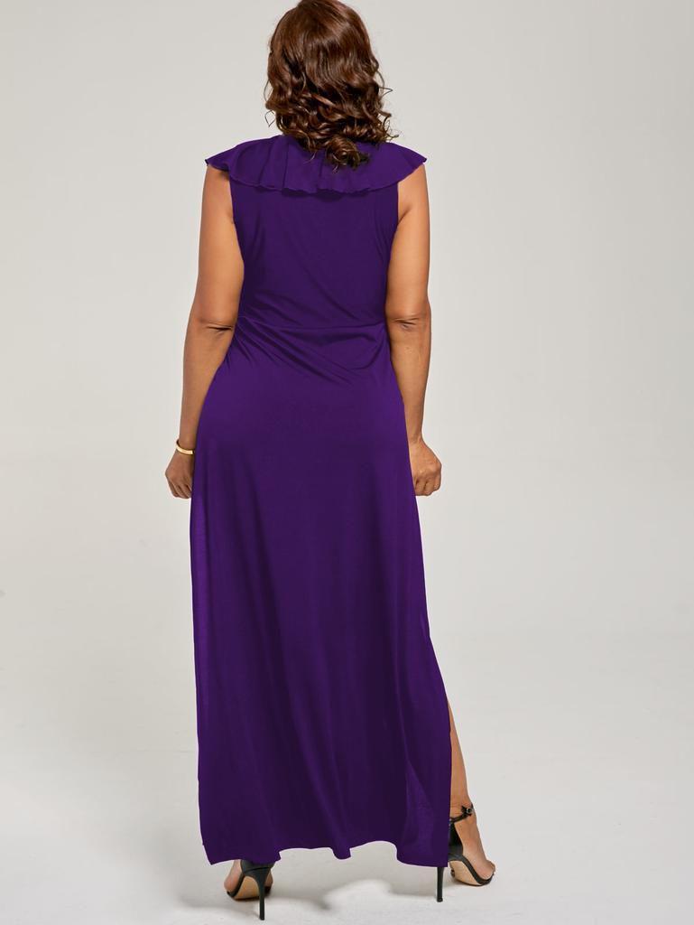 Wunderschönes Plus-Size Damen Lang Spaghettiträger Strandparty Abendkleid Für Alle Anlässe