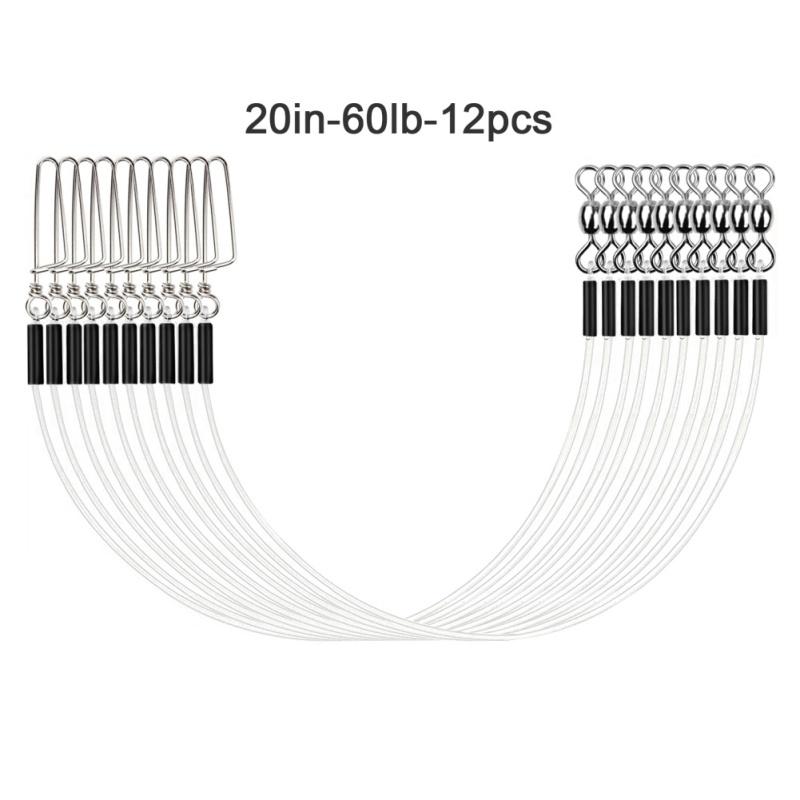 

12 шт. Флюорокарбоновый рыболовный поводок рыболовный инструмент рыболовная леска 20inch