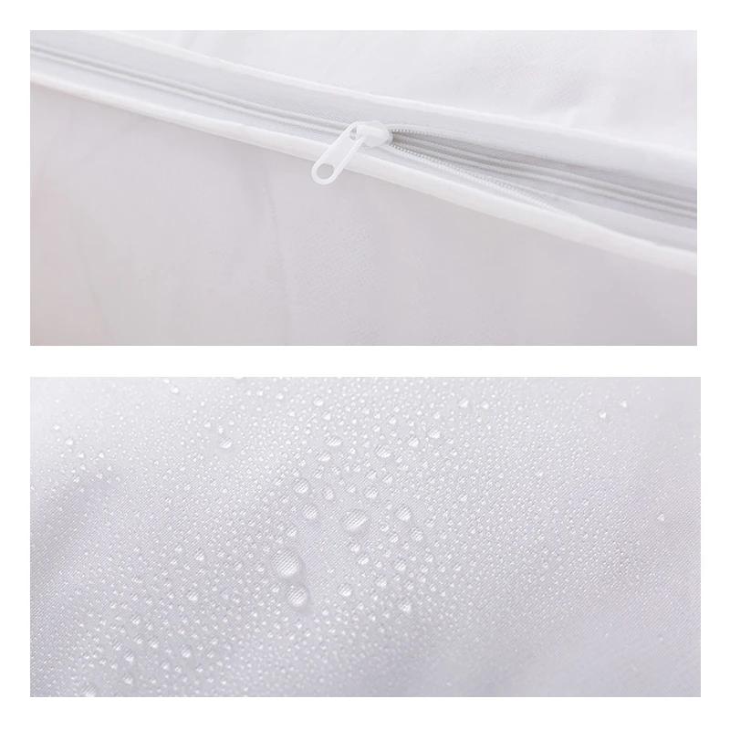 Pure Color Clothes Organizer Wardrobe White Quilt Blanket Organizers Waterproof Clothing Storag Bag Zipper Organization Bags