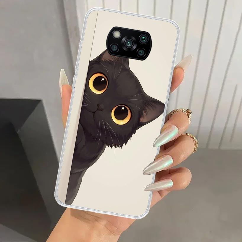 Katze Süßes Kätzchen Cartoon Handyhülle für Xiaomi Poco X5 X6 X7 Pro F7 Ultra M7 Redmi 15 15C 13 13C 12 12C 10 10A 10C 9 9A 9C 9T Sie