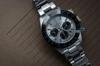 NUEVO modelo Reloj Cronógrafo Hyakuichi Reloj 20 ATM Resistente al Agua Fecha Cuarzo Bisel de Cerámica Panda Plateado SSV [HYAKUICHI 101] de Buceo para Hombre