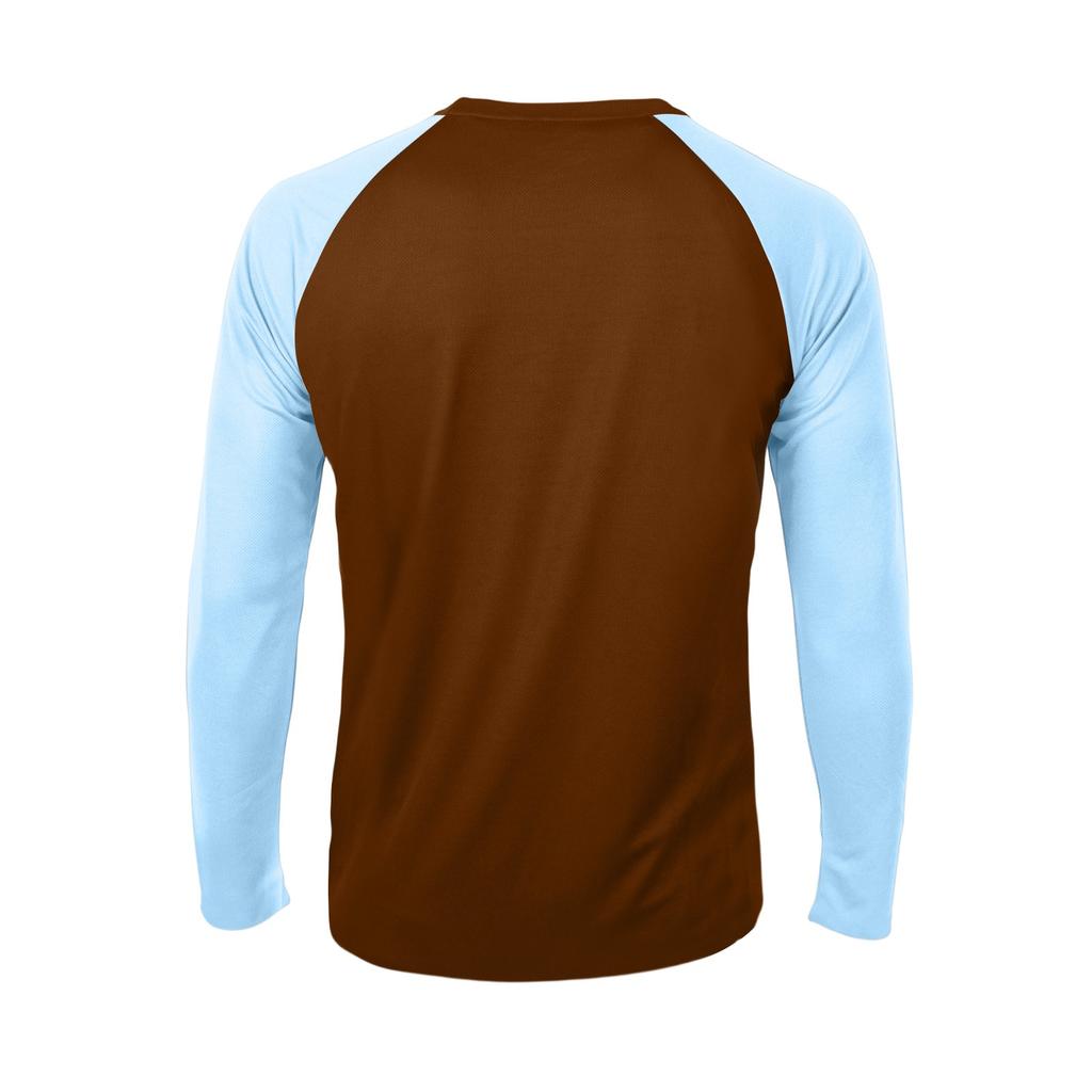 Pánské sportovní tričko s dlouhým rukávem raglánového střihu v kontrastních barvách