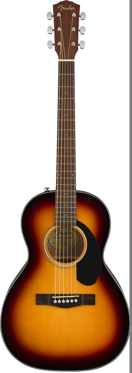 

Акустическая гитара Fender Walnut Sunburst с мягким чехлом CP-60S Parlor, накладкой на гриф,