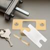 1 set 1 Set Black Metal Lock Tongue Buckle Reinforcement Kit Strike For Wood Deadbolt Cover Door Hole Filler Plate Front Door