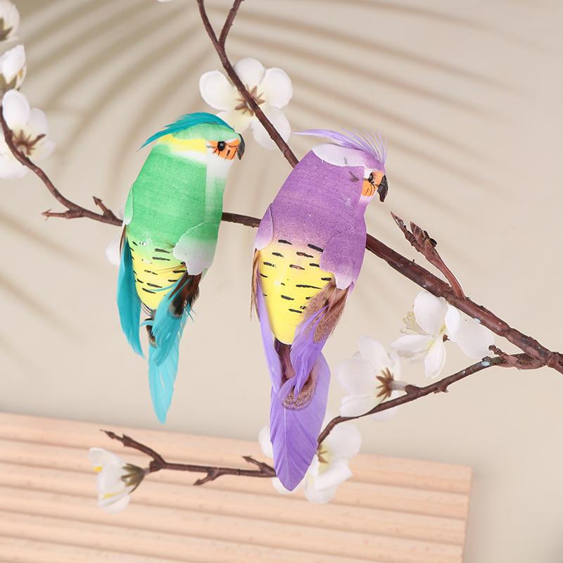 Creative Artificial Parrot Fake Foam Animal Simulation Feather Birds Models Diy For Wedding Party Home Garden Ornament Decor