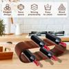 Wooden Wine Rack 2 Layer Wine Bottle Display Rack Non-slip Bottle Holders For Kitchen Pantry Bar Wine Cabinet Collection Display