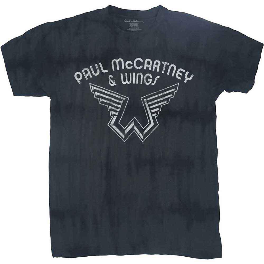 Paul McCartney - Wings Logo - Dip Dye - Blue t-shirt Unisex T-Shirt S