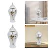 Vase Storage Jar with Lid Delicate Ginger Desk Centerpiece Decoration Home Piece Table Floral