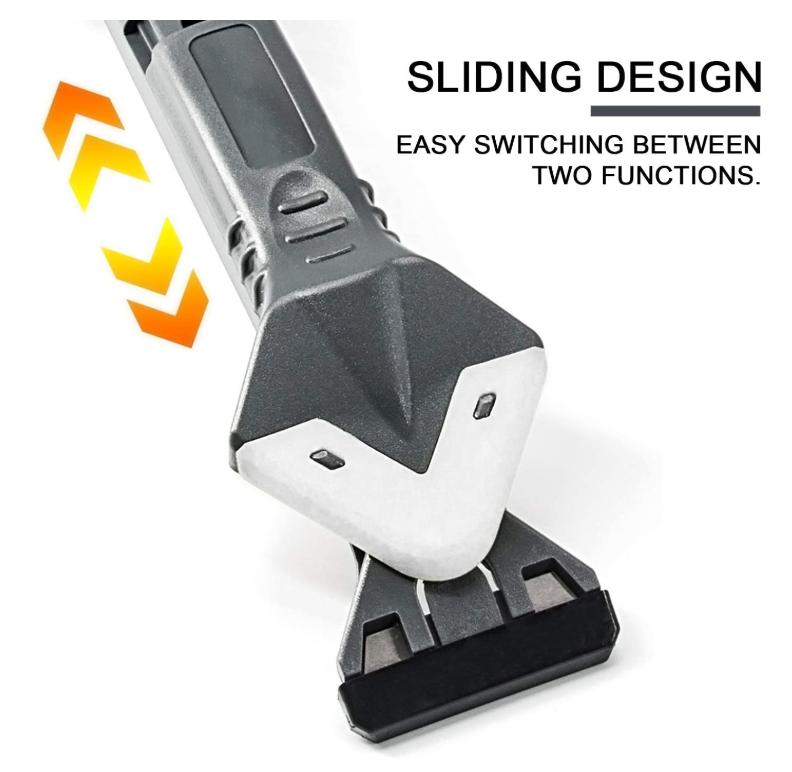 6 in 1 Silicone Reusable Caulking Tools Sealant Finishing Grout Scraper 14Pcs Caulk Nozzle Applicator Finisher Kit