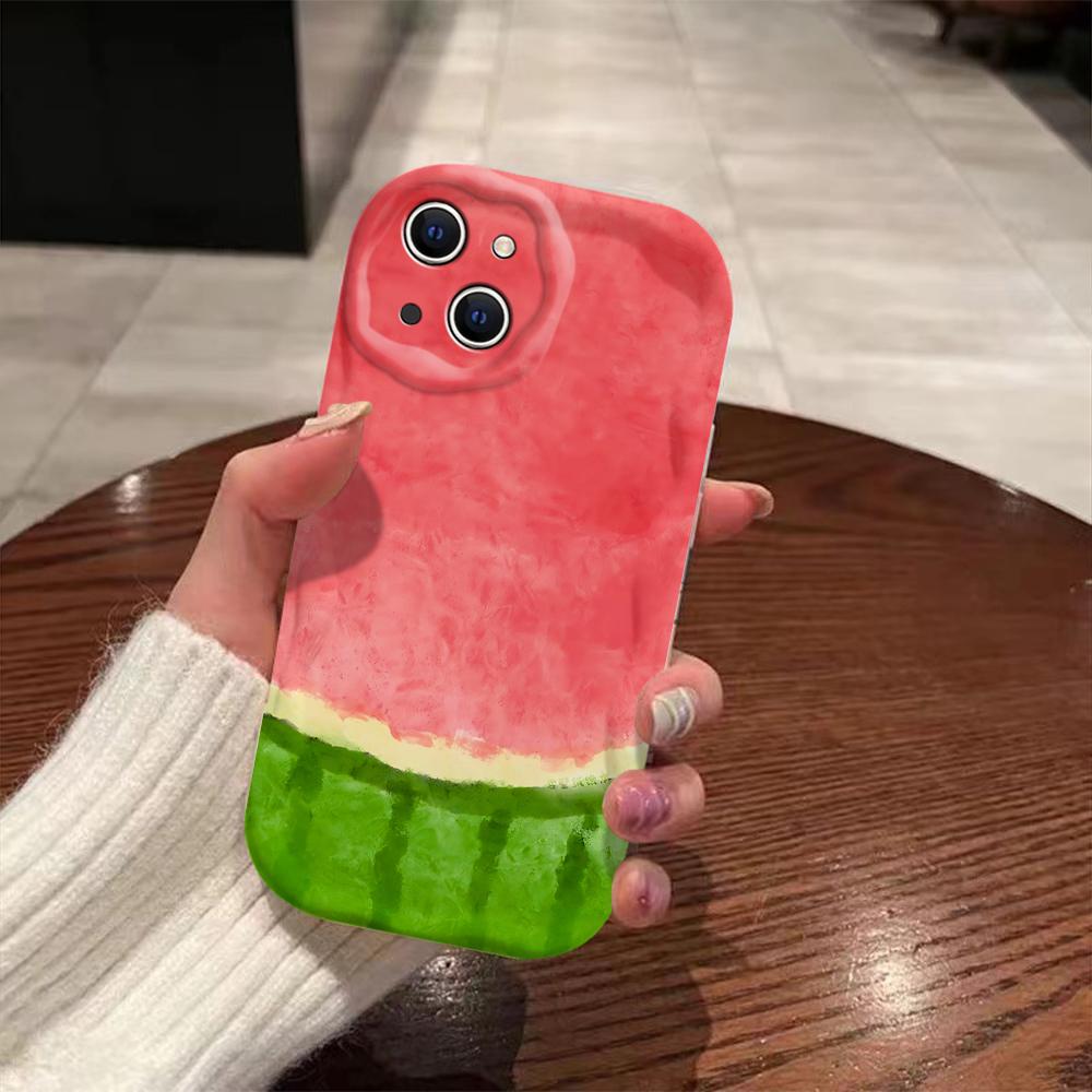 

Крутой летний арбузный 3D-чехол-волна для IPhone 16 15 14 13 12 11 Pro Max Mini X XR XSMAX 8 7 6S Plus Мягкая силиконовая крышка iPhone 8 7 SE20