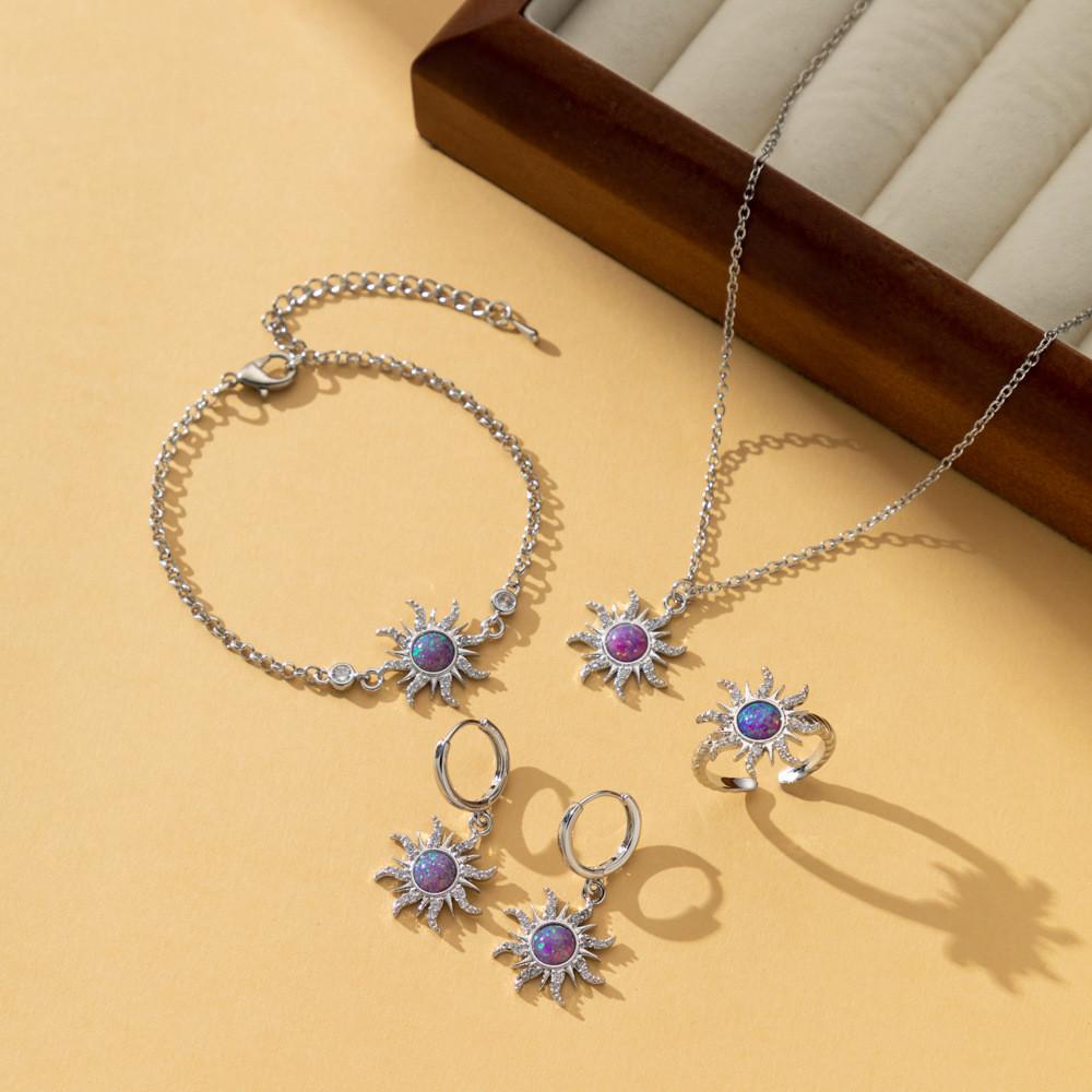 Delicate Zicron Necklace With Copper Accents And Eyecatching Star Shapes For Women