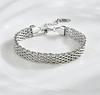 18K Gold Plated Stainless Steel Cuban Link & Retro Mesh Bracelet