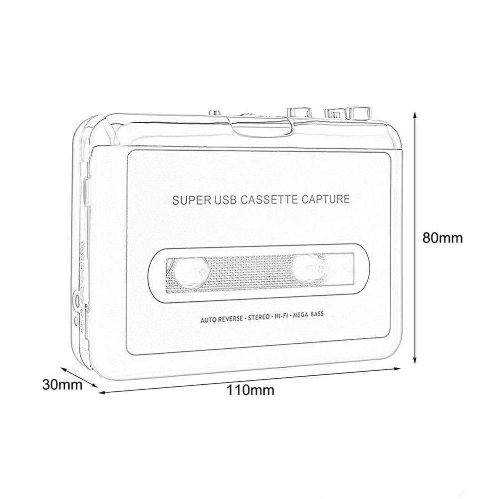 New USB Cassette Player Portable Converter Recorder Convert Tapes to Digital MP3