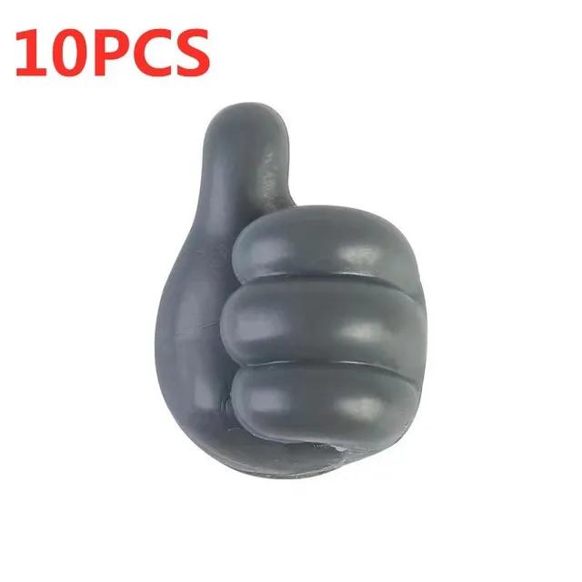 4/10 Stück selbstklebende Daumen-Wandhaken aus Silikon, multifunktionaler selbstklebender Kabel-Organizer-Clip, Schlüsselhaken, Wandaufhänger, Aufbewahrungshaken