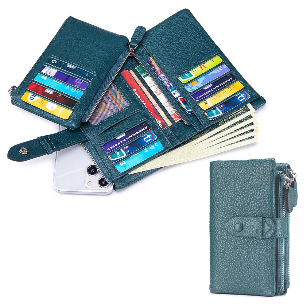 New Soft Leather High-end Women's Short Wallet Large Capacity Fashionable Folding Small Wallet Detachable Card Bag