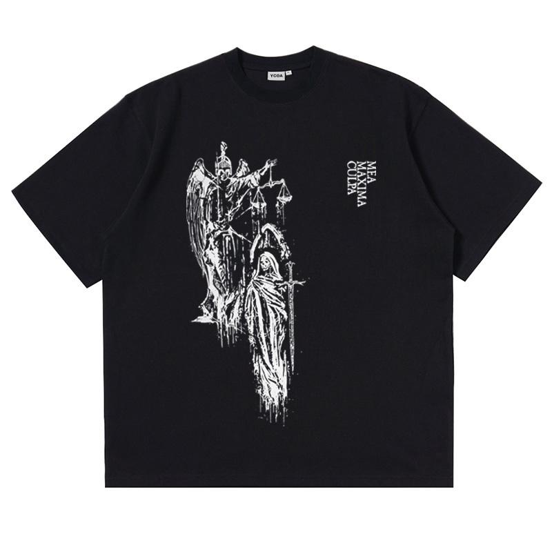 

Мужские футболки с графикой Оверсайз Хлопок Высокое качество Винтаж Харадзюку Мода Топы с коротким рукавом Футболка Y2k Уличная одежда Kaws 4XL