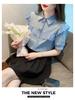 Summer 2024 Women's Pure Cotton Lace Short Sleeve Blouse - Fashionable Niche Design