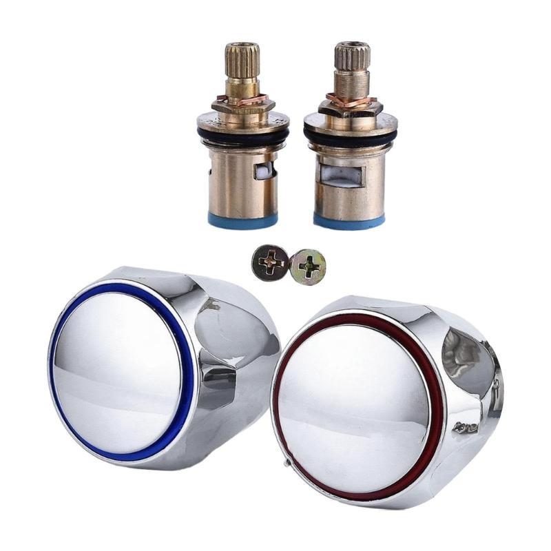 Modern Bathroom Faucet Replacement Set with Hot & Cold Tapping Head Bath Faucet Conversion Set Comfortable Grip