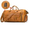 Crazy Horse Leather Travel Bag Men'S Leather Handbag One Shoulder Oblique Span Bag With Shoes Cowhide Luggage