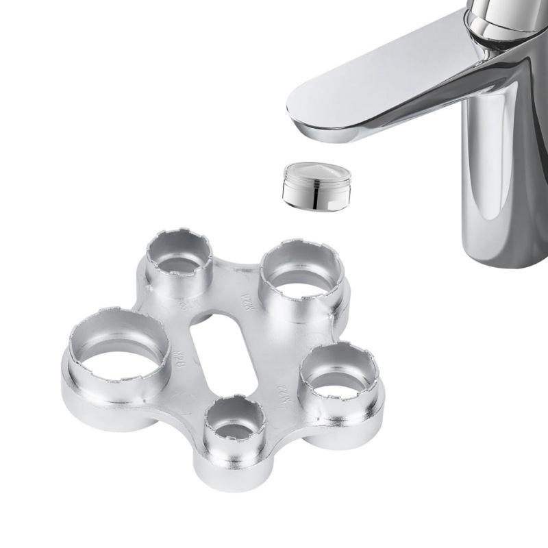 

1 шт. Инструменты для снятия аэраторов смесителя Многофункциональный гаечный ключ Практичный ключ для аэратора смесителя Ручные инструменты для раковины в ванной и на кухне