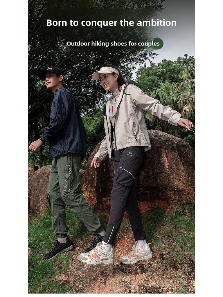 Large Size Unisex Outdoor Hiking Shoes - Anti-Collision, Breathable, Fashionable for Climbing and Camping