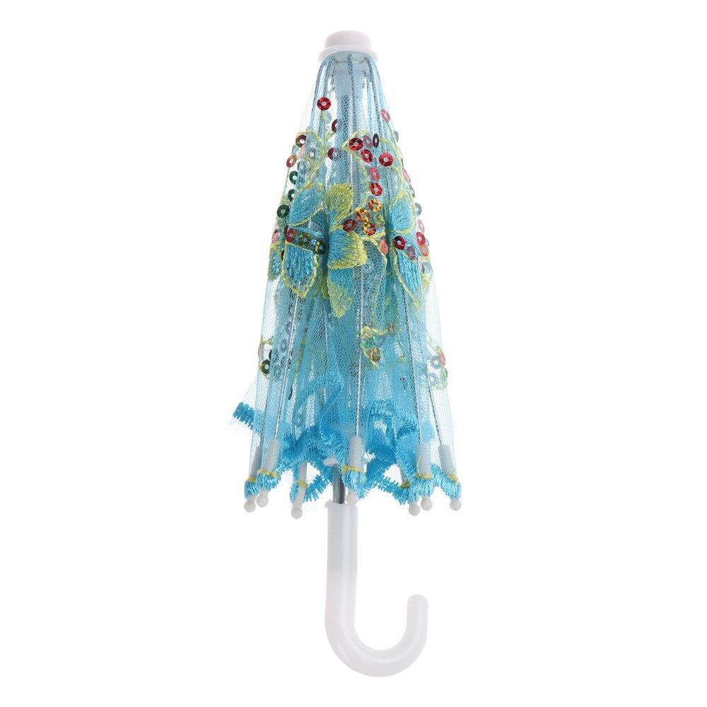 1pc New Lace Embroidered Sunshade Umbrella Rain Gear for Handmade Doll Accessories Kids Birthday Gift