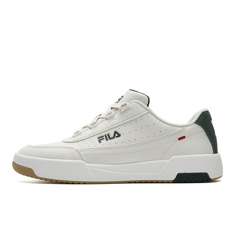 FILA TARGA 2 Cushioning Abrasion Resistant Breathable Coverage Lightweight Low top Tennis Shoes Men's White Green A12M611005FTV