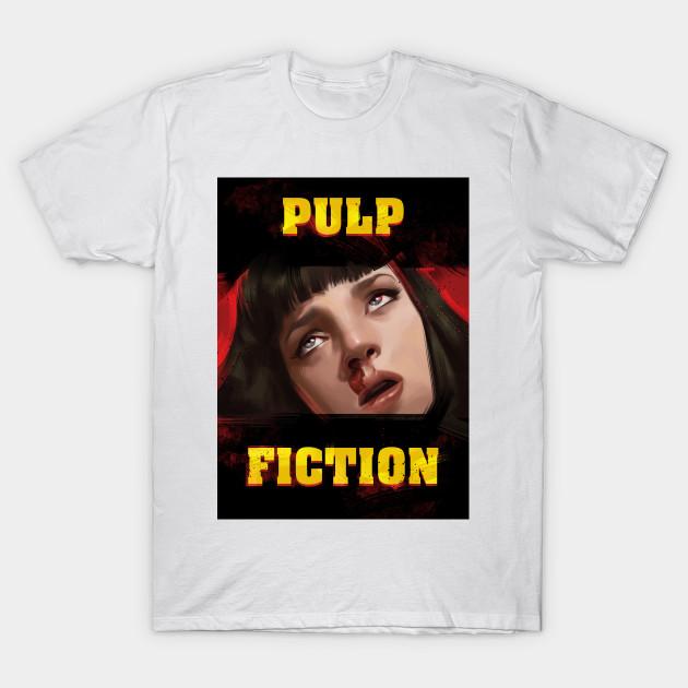 Funny Pulp Fiction TShirt Mia Wallace Quentin Tarantino Graphic Tshirts 90s Vintage Women Men Breathable Comfortable Tee Shirts