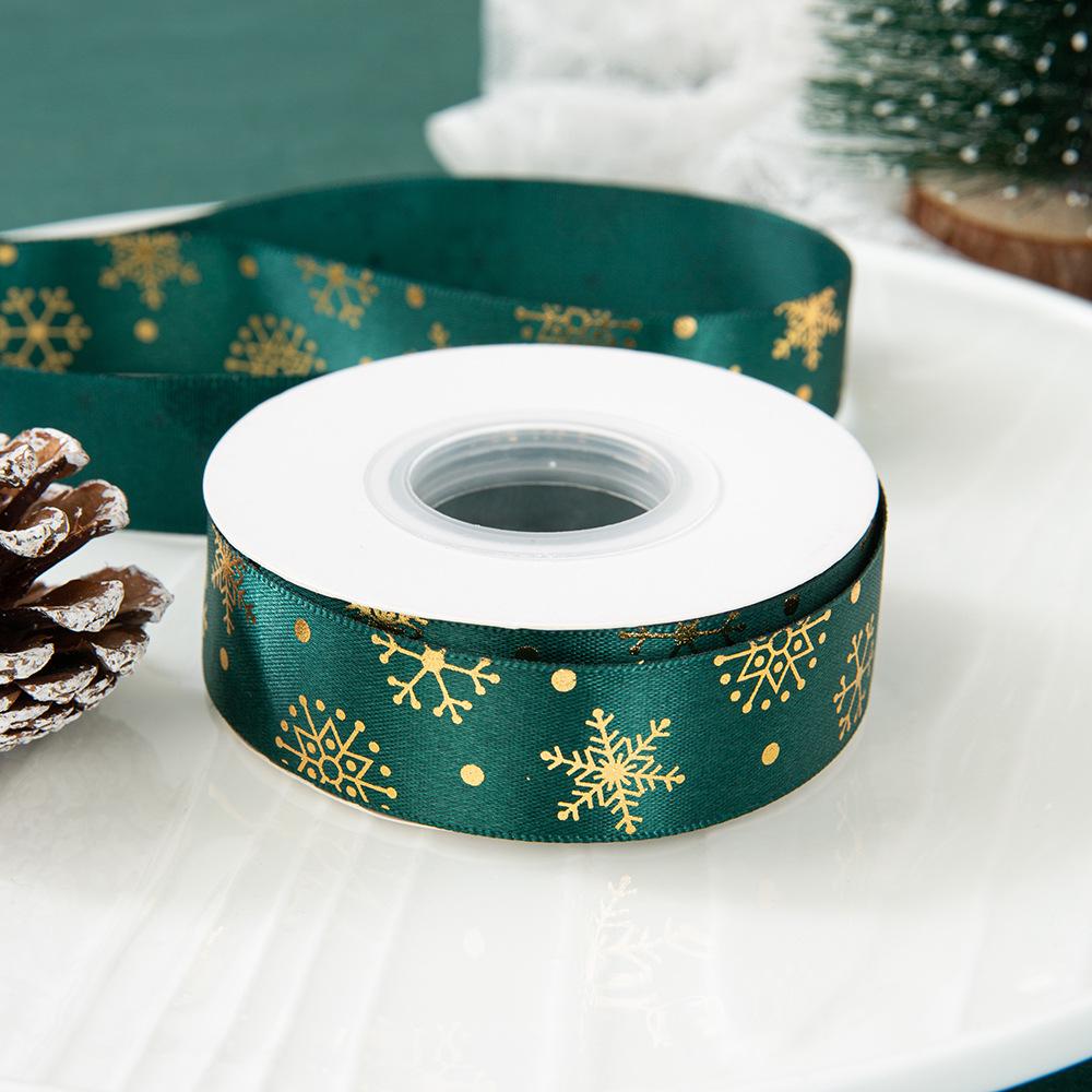 

Сатиновая лента для рождественской елки 2,5 см для изготовления бантов, цветов, подарочных коробок и упаковки для выпечки