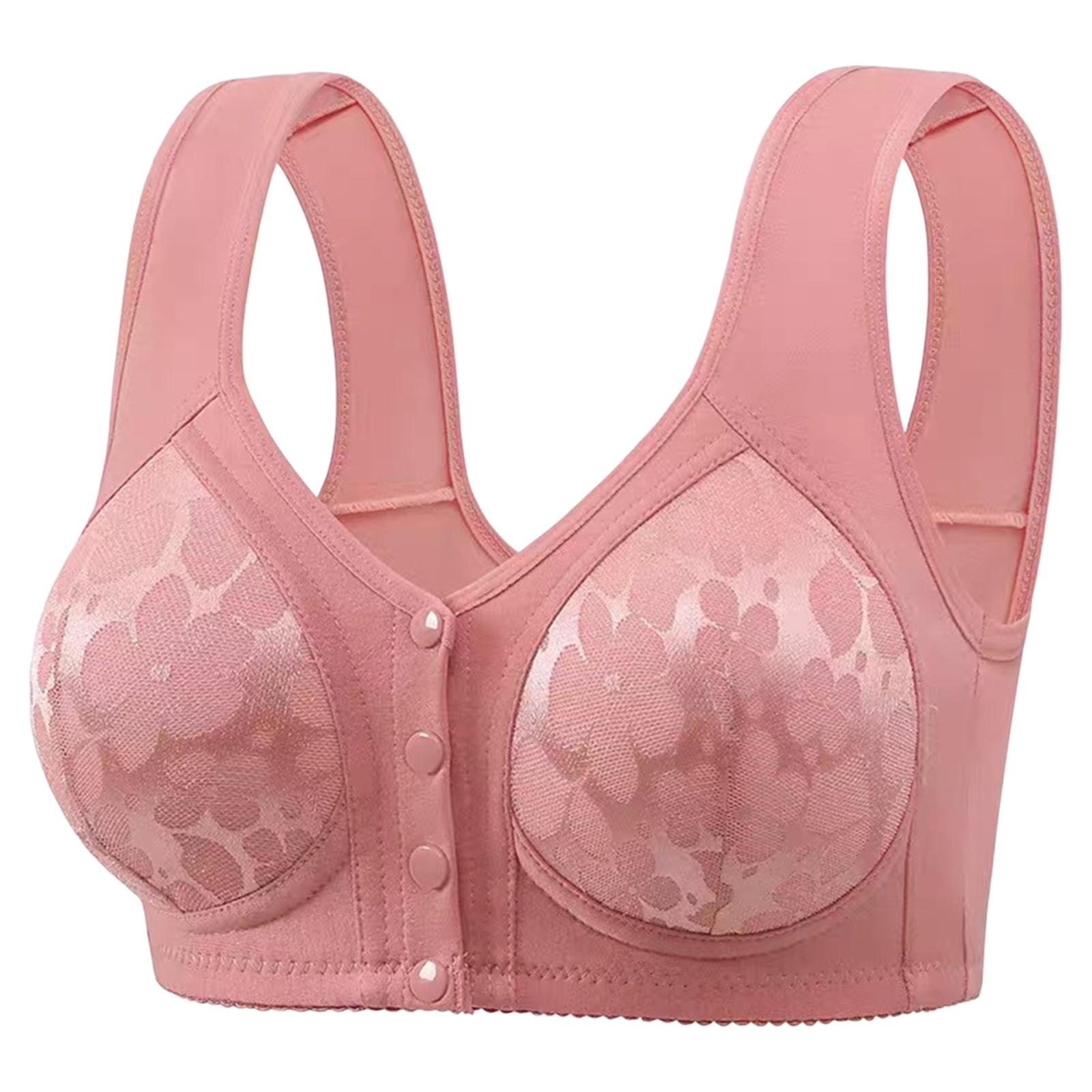 

Women s Bra With Oversized Front Button And No Steel Rim 52 рожевий