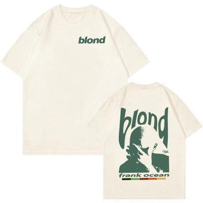 Rapper Frank Retro Grafisch T-shirt Heren Ocean Album Kleding T-shirts Unisex Blond Mode Oversized Katoenen T-shirt