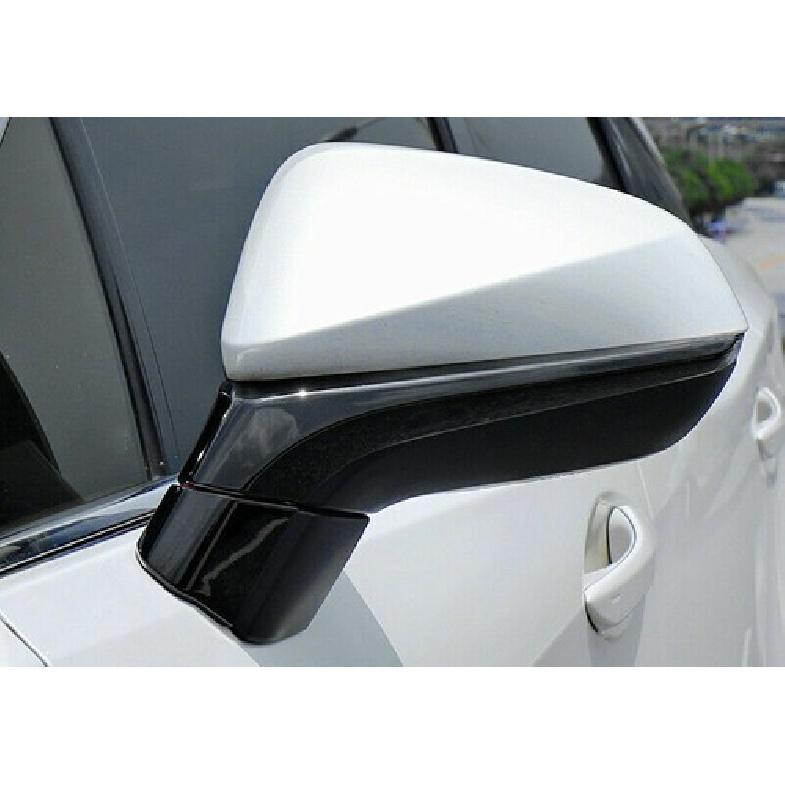 4P Gloss Black RearView Mirror Strip Molding Trim For Lexus RX350 450h 2016-2022