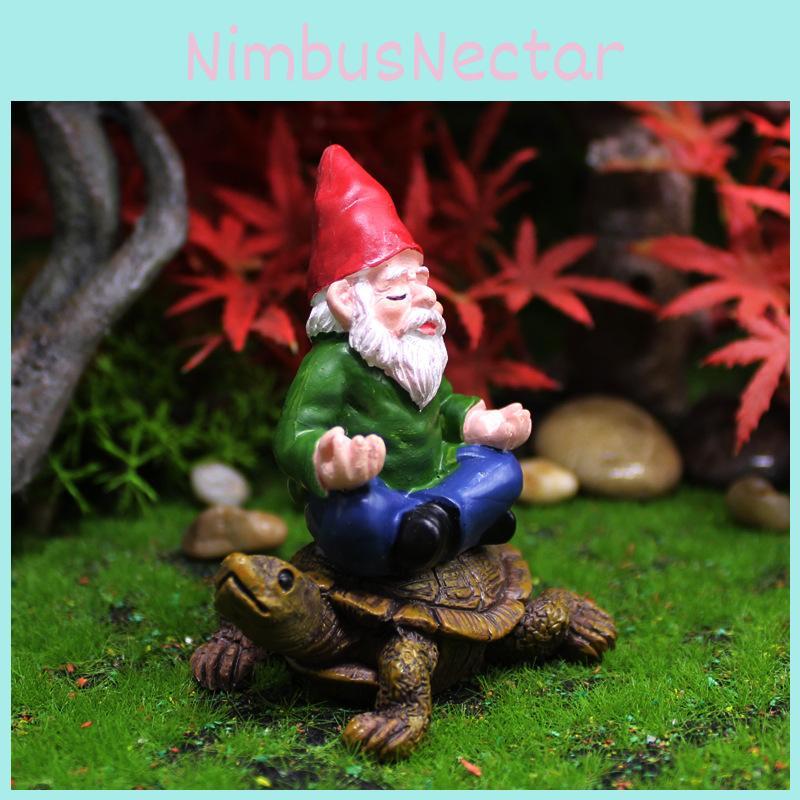 Resin Gnome And Turtle Miniature For Indoor Decor And Party Gifts