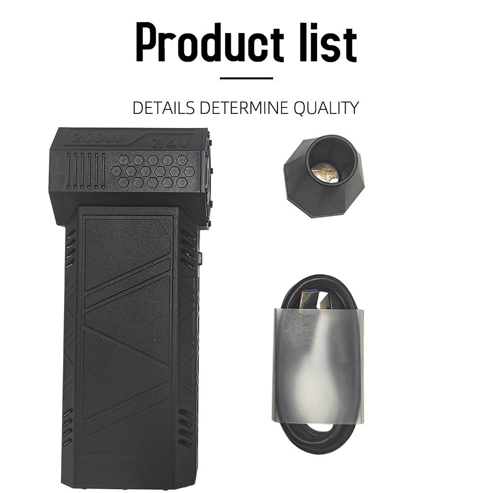 

Мини турбовентилятор 130000 об/мин Скорость ветра 52 м/с Инструмент-воздуходувка для чистки автомобиля и компьютера Электрический воздушный пылесос с 3 регулируемыми скоростями чёрный