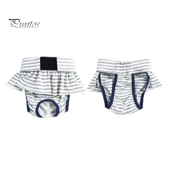 Dog Menstrual Pants Female Dog Sanitary Pants Dog Period Panties Breathable Stripe Pattern Prevents Soiling Harassment Female Dog Diaper Briefs for