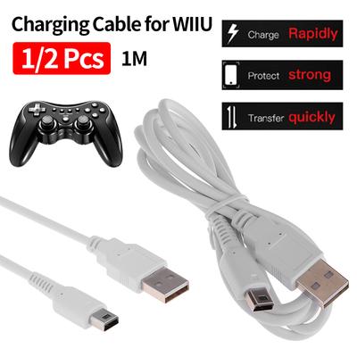 USB nabíjecí kabel pro WIIU Gamepad 1M Data Power Nabíjecí kabel pro Nintend WIIU Gamepad ovladač