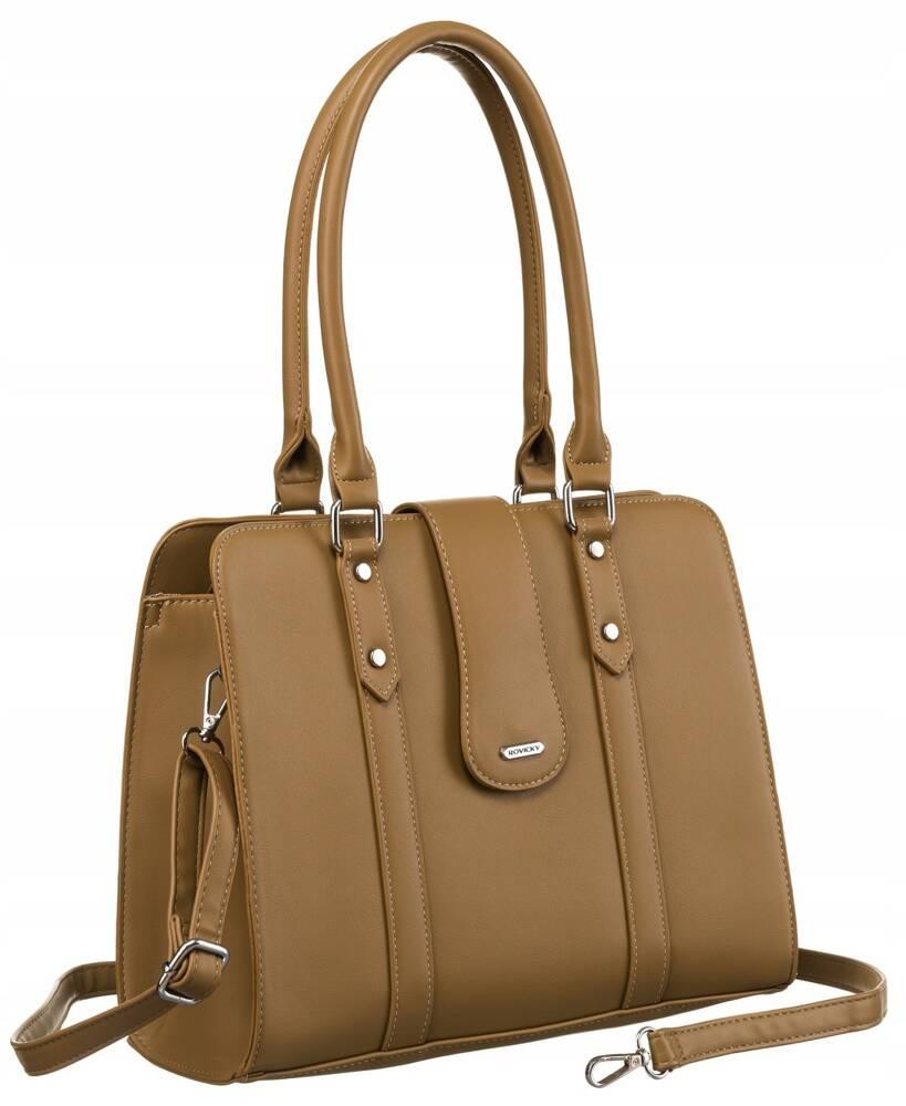 Elegant women's shopper bag made of eco-leather - Rovicky
