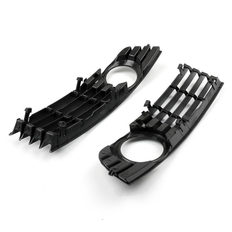 Pair Front Bumper Lower Fog Light Fog Lamp Grilles Grill 8E0807681 8E0807682 For A4 B6 02-05