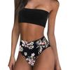 Women's Printing Padded Push Up 2 Piece Bikini Hollow Out Swimsuits Beachweart