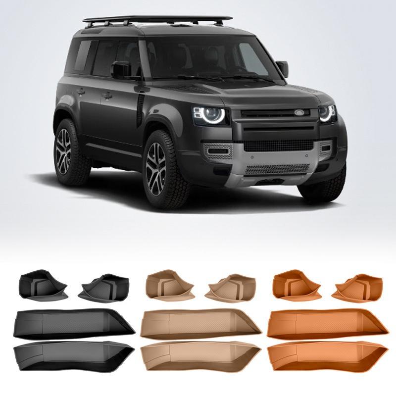 For Land Rover Defender 90 110 2020-2025 Car Door Storage Box Liner Door Channel Pad Storage Box Silicone Protective Pad