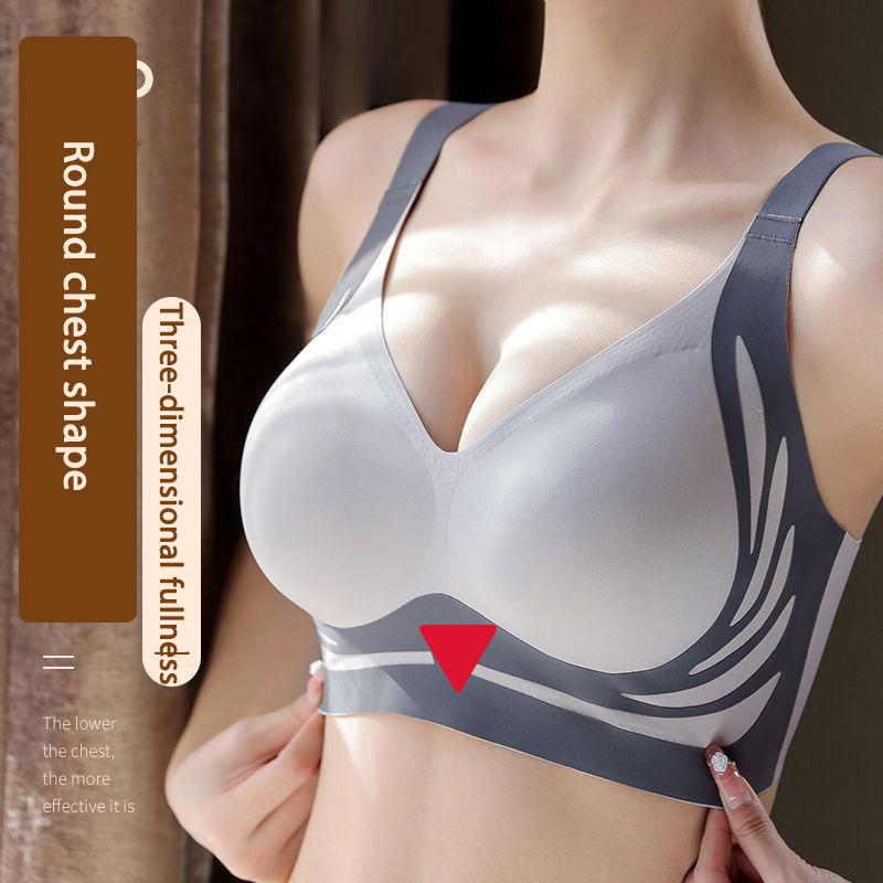 FINETOO Seamless Bras Plus Size Sports Push Up Bra Top Support Comfortable Underwear Brassiere Yoga Fitness Sleep Vest Bralette