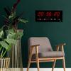 Rectangle Large LED Display Digital Clock with Date Week Wall Mounted Alarm Clock for Living Room Bedroom Classroom Home
