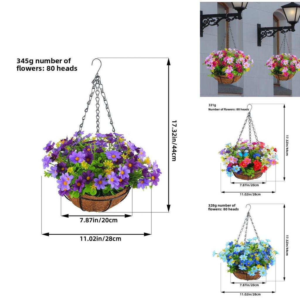 Woondecoratie Kunstbloem Hangmand Met Vlindervorm Voor Woonkamer En Tuin