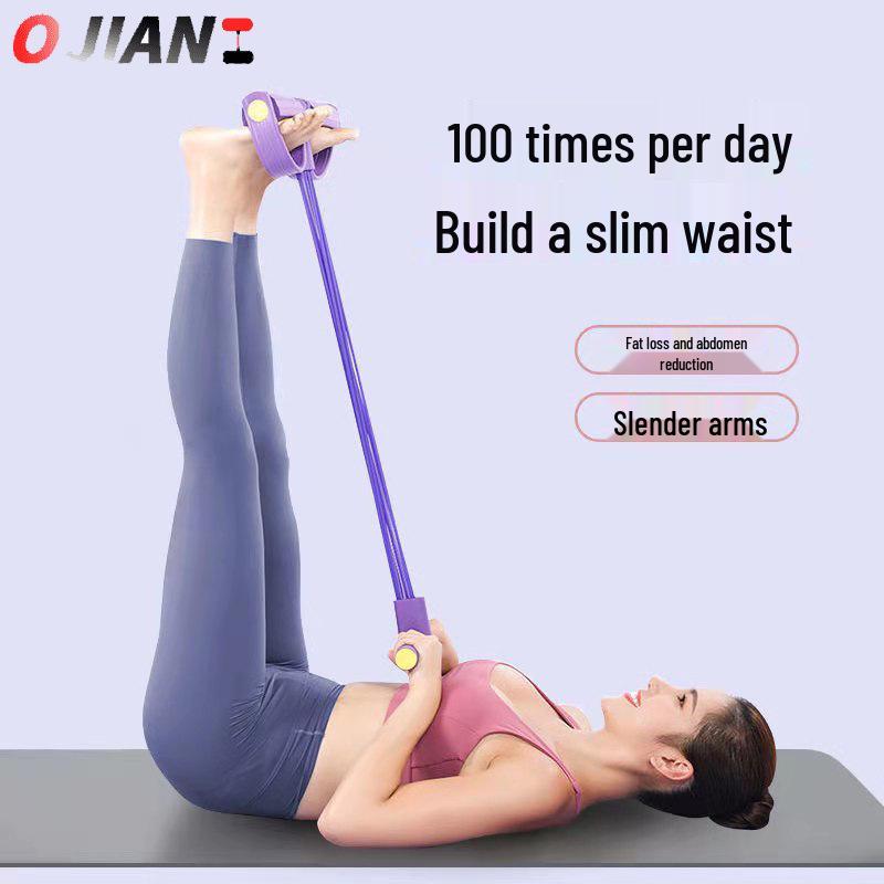 

Ножная педаль Четырехтрубный эспандер: Многофункциональное устройство для домашнего фитнеса и помощи при выполнении упражнений на пресс Blue Four-tube