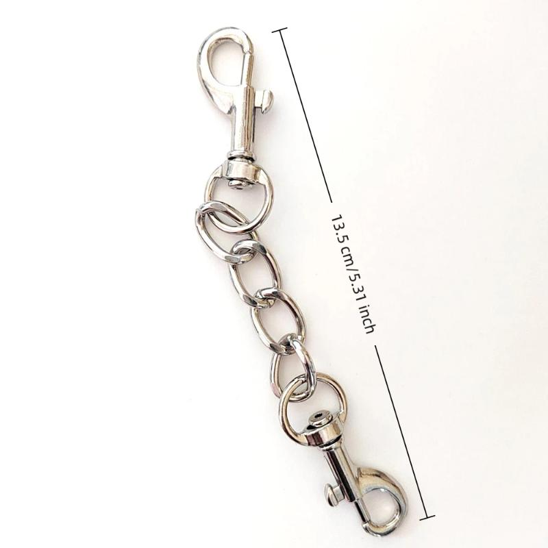 Hoyytu Adult Restraint Handcuff Double End Metal Hook Chain Portable Design for Couple Bondage Travel Intimate Use