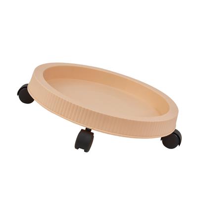 Flowerpot Tray Stand Plastic Planting Pot Tray Lightweight Pallet with Four Matching Wheels for Outdoor Planting Containers