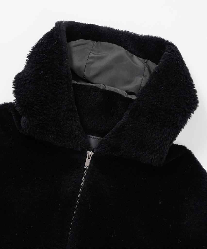 Leftseoul Real Lambskin Hooded Jacket [Black]